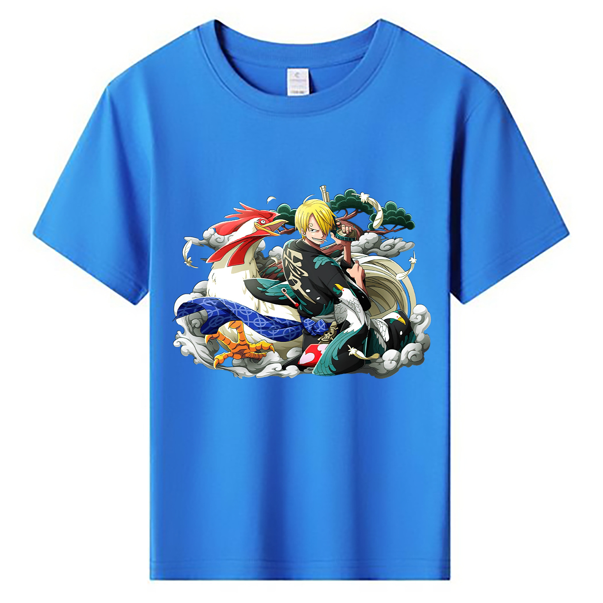 （画像用） ワンピース サンジ ONE PIECE Sanji 綿100％キッズTシャツ（フロントプリント）